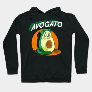 Cute Avogato Avocado Cat Funny Kitty Avo-gato Pun Hoodie